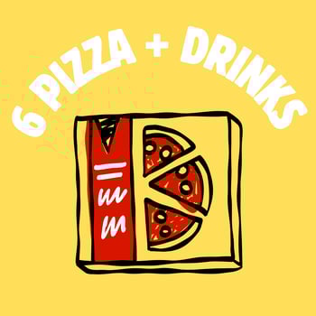 Angebot, 6 Pizza + 5 Getränke Angebot, 6 Pizza + 5 Getränke