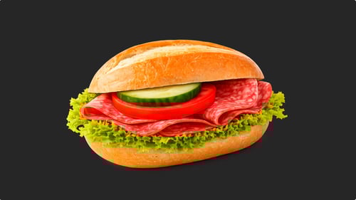 Frühstücksbrötchen Salami