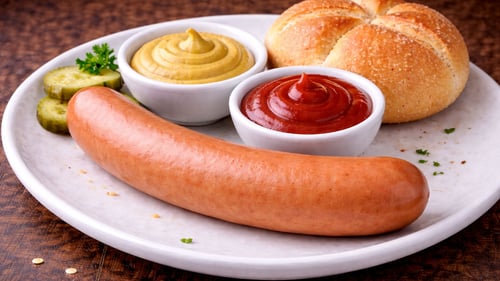 Bockwurst mit Brötchen