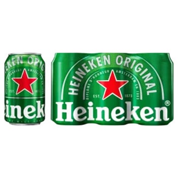 Heineken 6 blikjes 