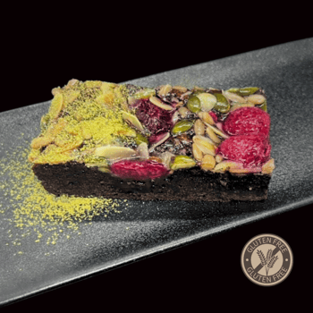Himbeer Matcha-Brownie (Glutenfrei)