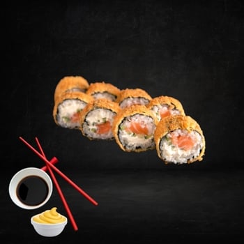 CRUNCHY SAKE MAKI (8 STÜCK)