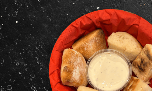 Pizzabrötchen mit Knoblauchdip