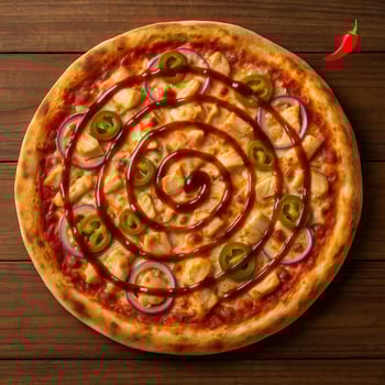 Pizza teryaki 26 cm