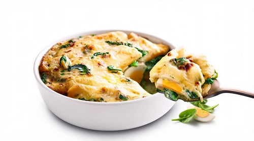 Blattspinat-Ei-Gratin