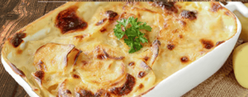 Kartoffelgratin Hähnchenbrust und Champignons
