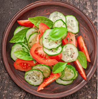Gurken und Tomaten Salat