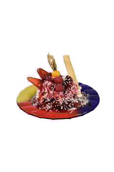 Waldfrüchte Spaghettieis