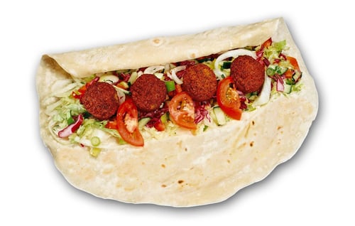 Falafel im hausgemachtem Fladenbrot
