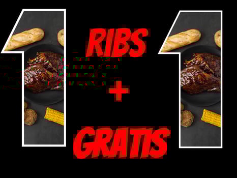 Ribs 500gr 1 + 1 Gratis