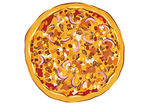 233 Pizza Thunfisch, Mais, Zwiebeln 233 Pizza Thunfisch, Mais, Zwiebeln