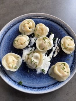 Pelmeni mit Lachsfüllung