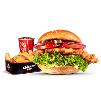 Crispy Chicken Fire Burger als Menü