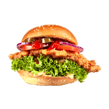 Crispy Chicken Fire Burger