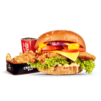 Cheese Crispy Burger als Menü