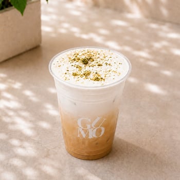 Iced Pistachio Cold Foam Latte 14 Oz