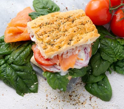 3er Lachs Focaccia