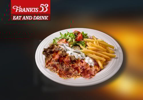 Dönerteller mit Salat, Steakhouse Pommes