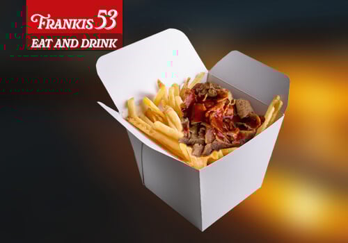 Dönerbox mit Salat, Steakhouse Pommes