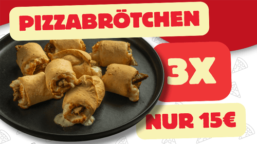 3x Pizzabrötchen für 15€