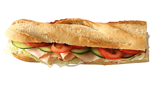 Baguette mit Schinken