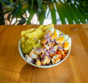 Mexican Chicken und Egg Bowl