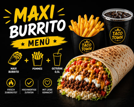 Maxi Burrito Menü Maxi Burrito Menü