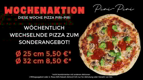 25 Pizza Piri Piri Wochenaktion