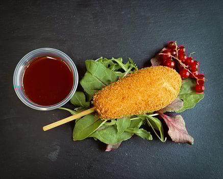 Korean Corndog (Mozzarella Cheese & Fish Sausage)