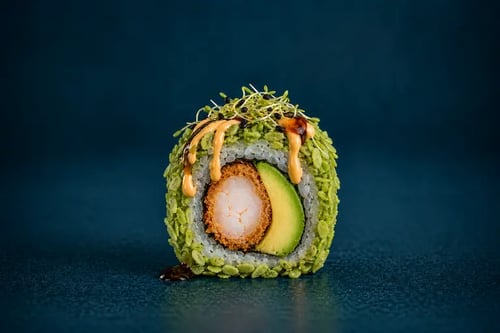 Rice Flakes Crispy Ebi Roll