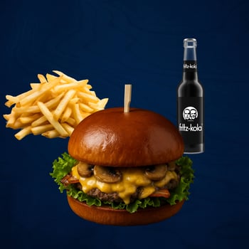 Grill mir den Champignon Burger Menü Grill mir den Champignon Burger Menü