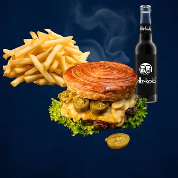 Croissant Chilli Cheesebruger Menü