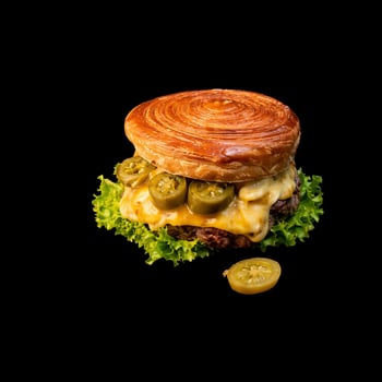 Croissant Chilli Cheeseburger