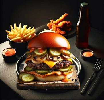 Smash mir den Champignon Burger Smash mir den Champignon Burger