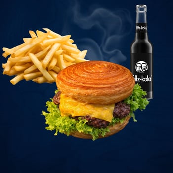 Crossiant Cheeseburger Menü