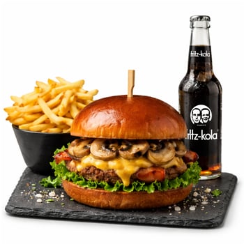 Grill mir den Champignon Burger Menü