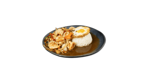 Phat Kaphrao mit Scampi