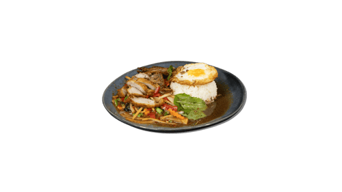 Phat Kaphrao mit frittierter Ente