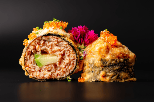 Salmon Tatar Tempura Roll
