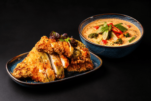 Crispy Chicken in Kokossoße