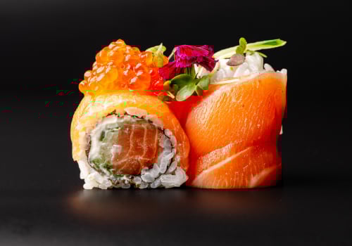 Salmon Ikura Cream Cheese Roll