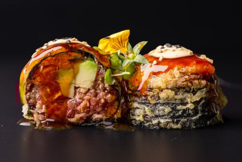 Beef Tatar Tempura Roll