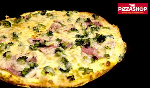 Schinken-Broccoli-Pizza