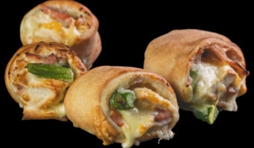 Pizza-Brötchen mit Spargel