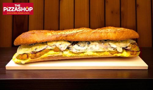 Schnitzel-Hollandaise Baguette