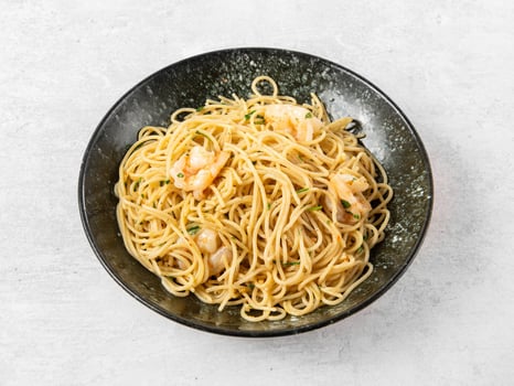 Pasta Aglio e Olio Gambas