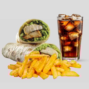 Avocado Filet Wrap als Menü Avocado Filet Wrap als Menü