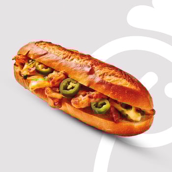Chili Cheese Filet Baguette Einzeln Chili Cheese Filet Baguette Einzeln