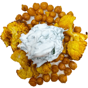 Geröstete Kichererbse mit Kräuterjoghurt groß