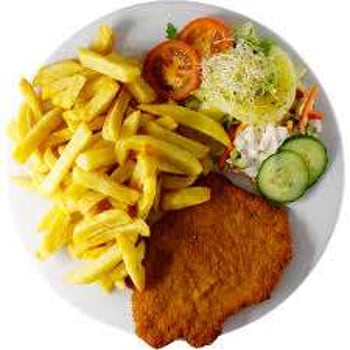 Plate kipschnitzel